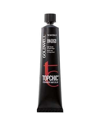 Goldwell Topchic 8N@GB - Краска для волос светлый блонд с золотисто-бежевым сиянием (шамуа) 60 мл - hairs-russia.ru